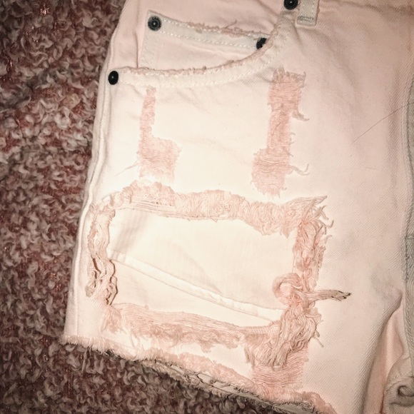 High Rise, Non-Stretch, ‘Paris’ Distressed Shorts - Picture 6 of 8